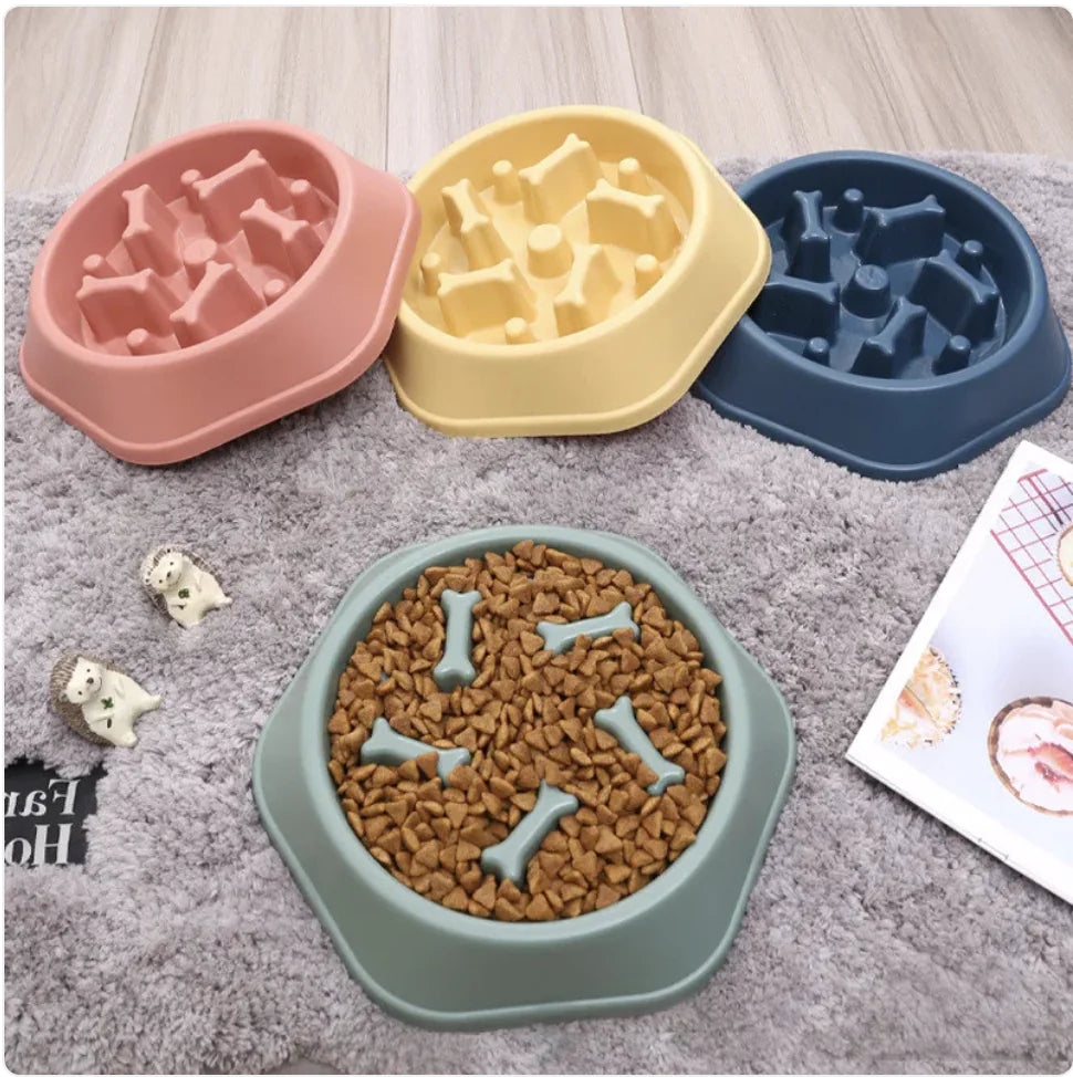 Anti-Gulp Dog Dish (Slow Feeder for Fast Chewers)